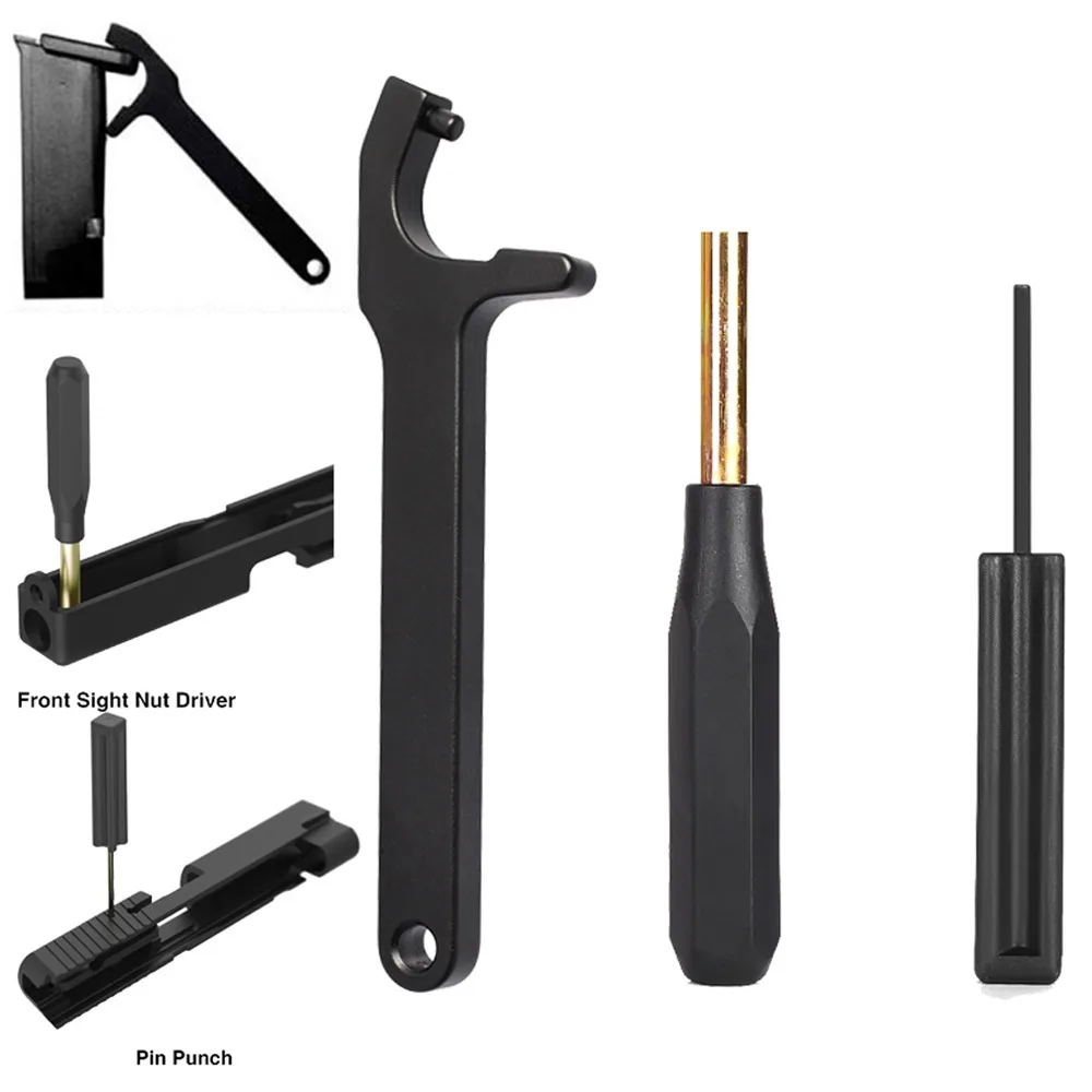 Kit de herramientas serie G, herramienta de desmontaje de cargador, herramienta de extracción de placa de cargador, herramienta hexagonal para instalación de mira frontal, punzón de pasadores