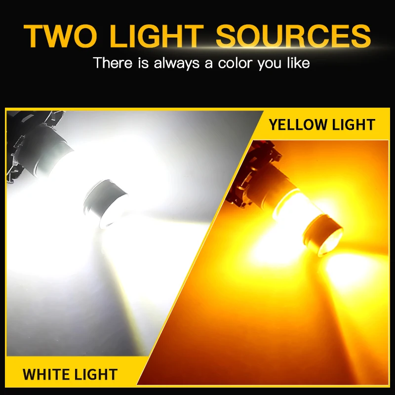 2 قطعة سيارة PY24W LED Canbus لا فرط فلاش العنبر الأبيض الجبهة بدوره أضواء الإشارة 12 فولت لسيارات BMW 3-series E90 E92 E93 M3 2008-2013 #5
