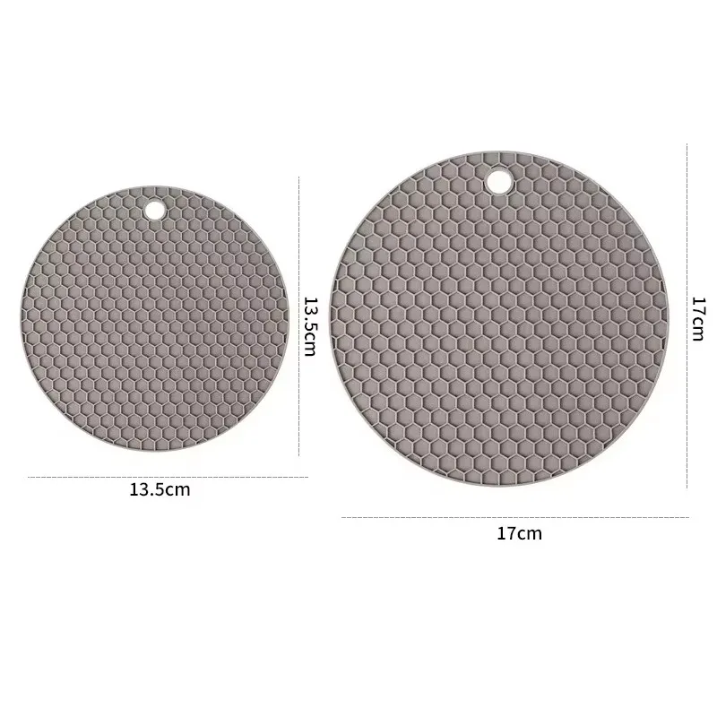 Silicone Round Teacup Mat Table Insulation Mat Dish Non-slip Placemat High Temperature Light Luxury Anti-scalding Casserole Mat