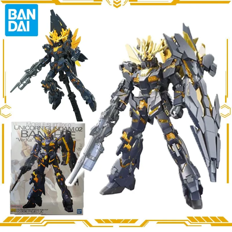 

Bandai Genuine HGUC 1/144 Unicorn Gunda Action Anime Figure Banshee Assemble Toy for Boys Girls Kids Gift Collectible Model