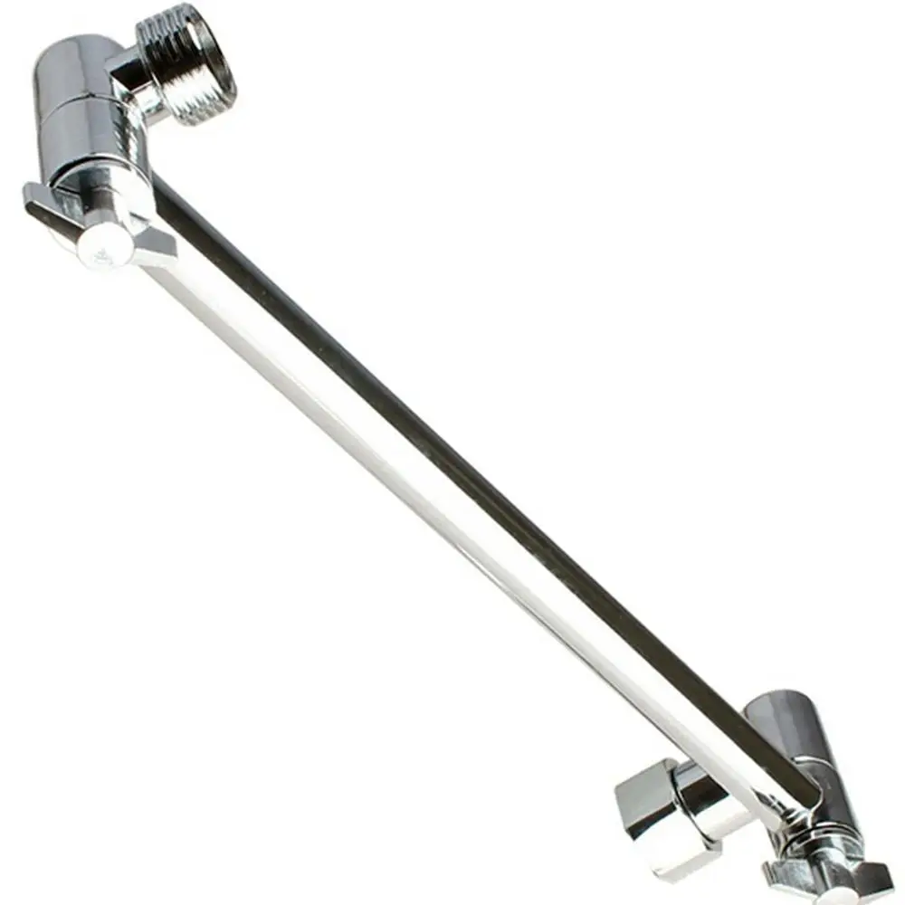 Adjustable Copper Shower Head Extension Arm High Polished Water Point Brass Polished Extender Hardware