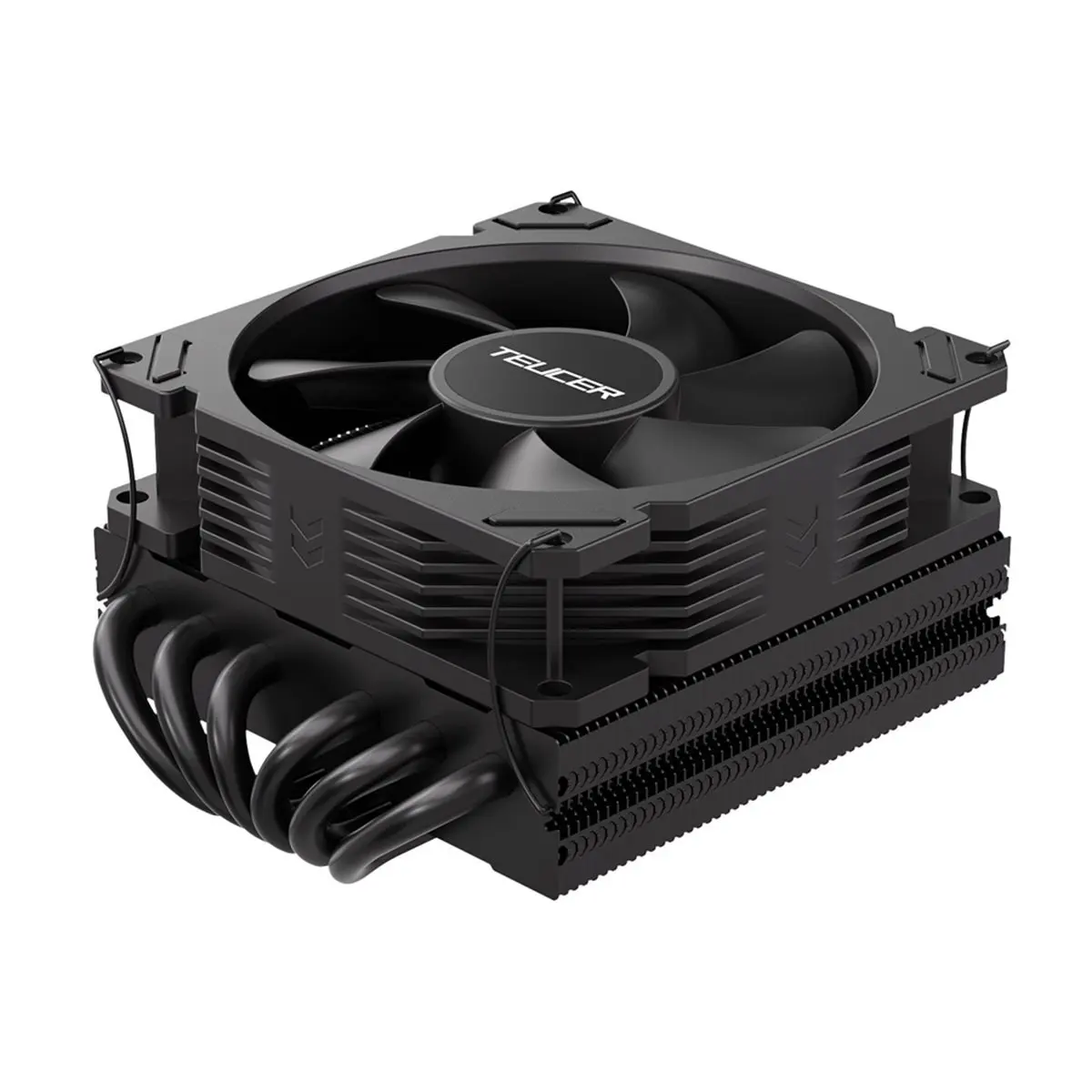 

TE-55 Охладитель процессора 6 тепловых трубок Воздушный охладитель процессора с тонким вентилятором толщиной 15 мм LGA1700/1200/115X/2011/AM5/AM4 Черный