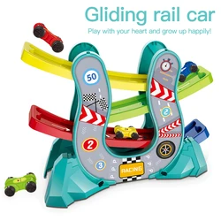 Gliding Cars Ramp Racer Cars Race Track Car 4 niveaux Zig Zag Ramp Car Racing Toy Vehicles for Toddler Education Learning Gift