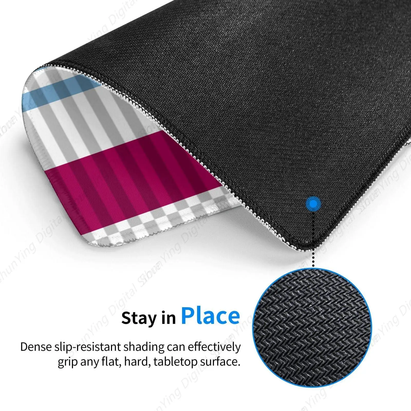 Striped Pattern Mouse Pad Anti Slip Rubber Base Laptop Mouse Pad Office Desk Accessories Mouse Pad 18*22cm