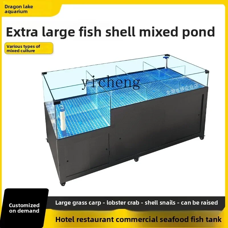 

TQH Hotel Seafood Pool Commercial Integrated Aquatic Products Supermarket Special Mobile Seafood Fish Tank Refrigerator