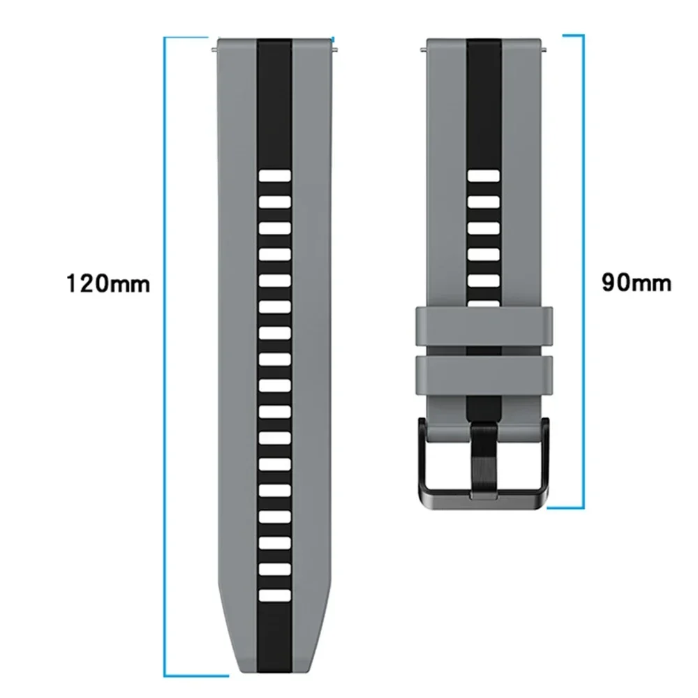 22mm Two-Tone Sports Strap For Xiaomi Watch color 2 Band Mi Watch 2 Pro S3 S2 S1 Active/Pro Bracelet Correas Silicone Wristbands