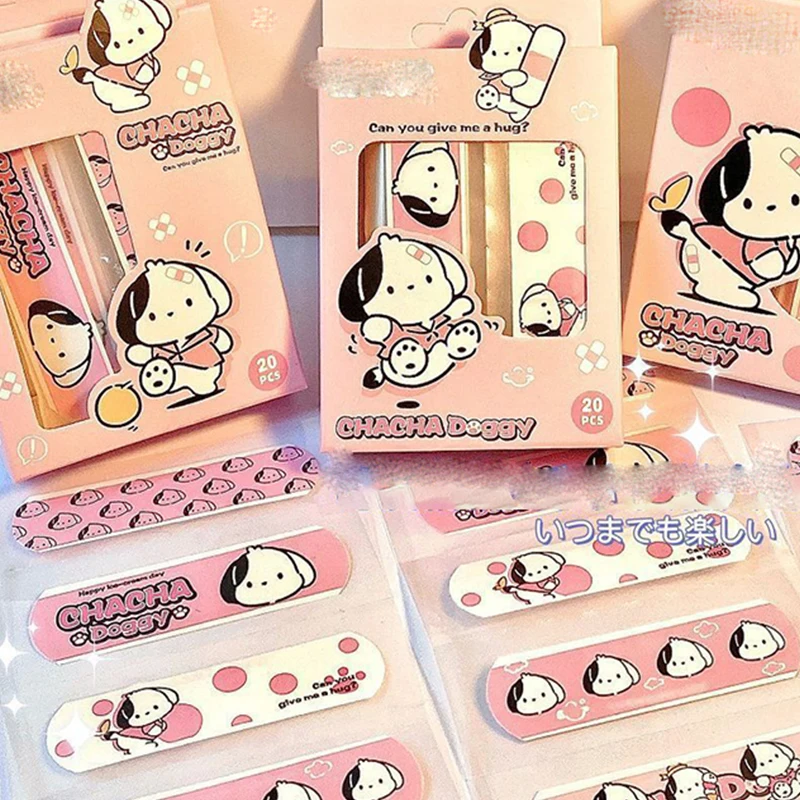 Kawaii Cute Sanrio Pochacco Adhesive Bandage Cartoon Lovable Exquisite Hemostasis Waterproof and Breathable Gift Toys For Girls