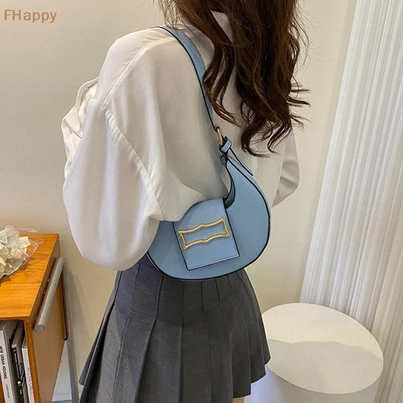 New Luxury Shoulder Bag Women\'s Niche Crescent Armpit Bag Casual Retro Underarm Bag Phone Bag Handbag Pouch