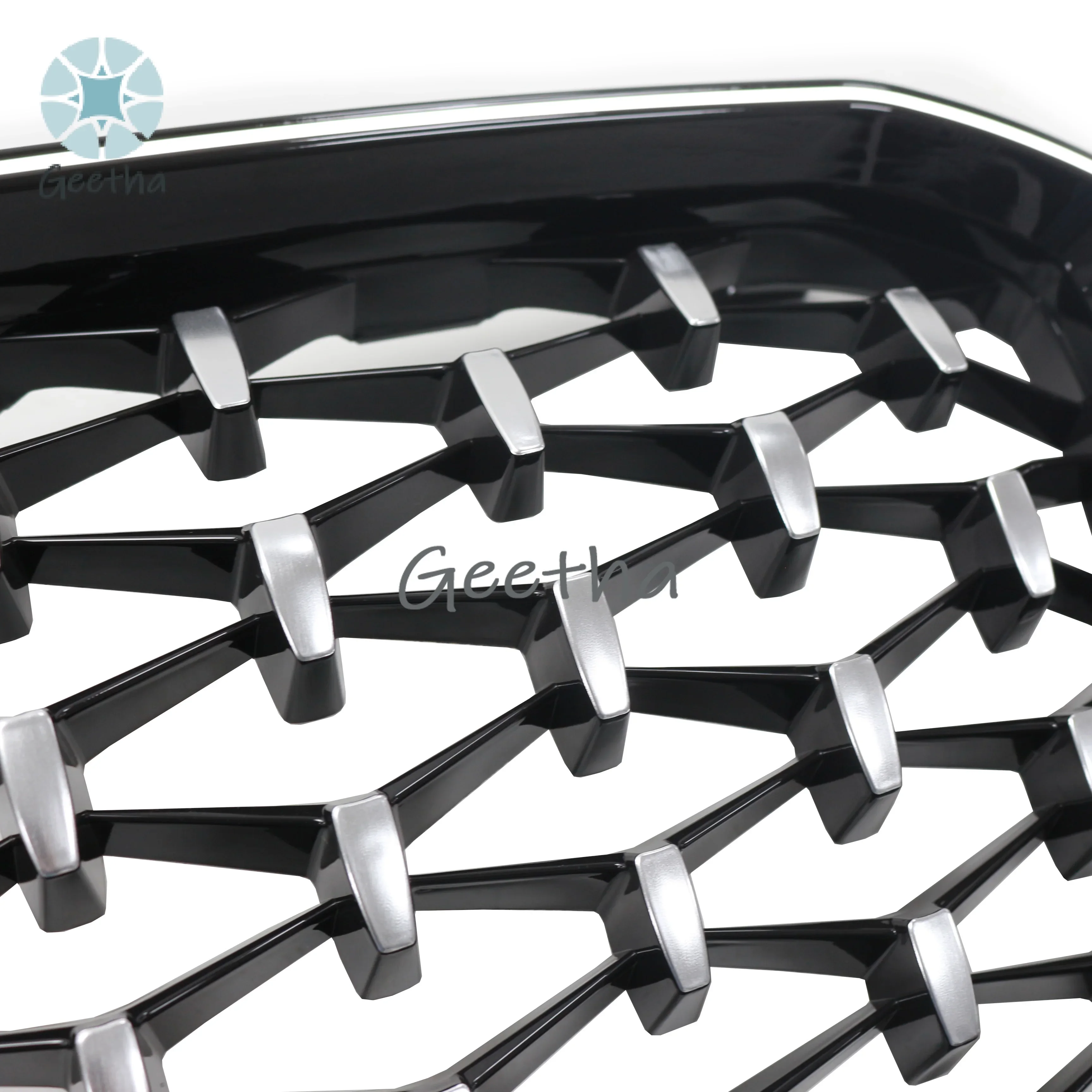 Abs Plastic Bumper Grille Car front bumper grille diamond meteor style grille With Led Light For Bmw X3 G08 2022 2023