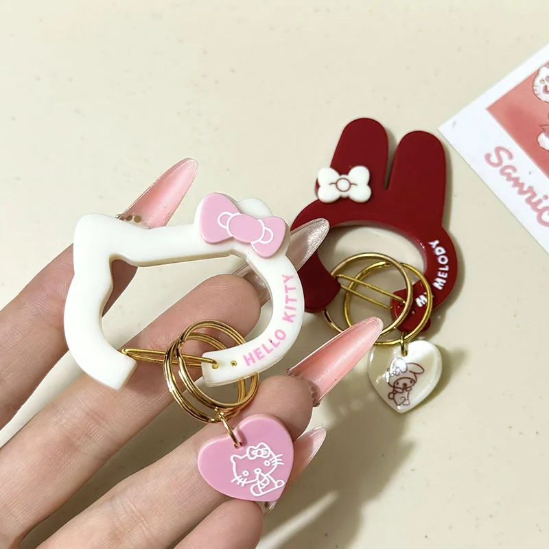 

Kawaii Hello Kitty My Melody Cute Pendant Bag Pendant Multifunctional Keychain Couple Keychain Sanrio Gift Toy for Girl