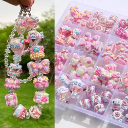 3Pcs Cute Diy Big Beaded For Bracelet Bag Phone Charms Korean Style Beads