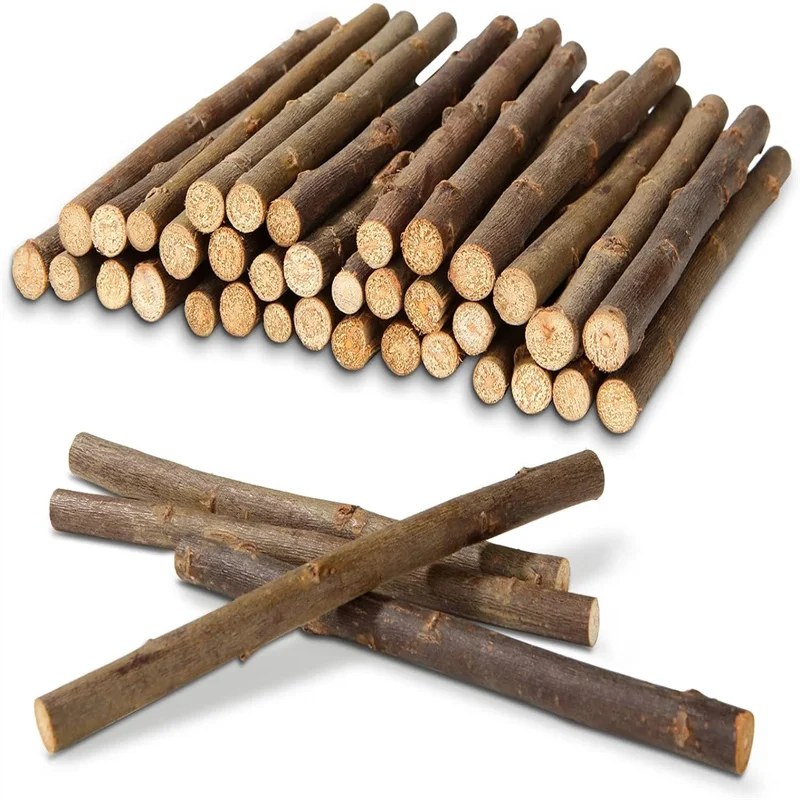 20/40/60PCS Wood Sticks for Crafts Wood Log Sticks Natural Mini Twigs Sticks for Photo Props DIY Crafts Home Decorations