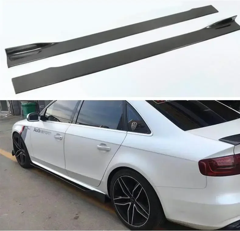 Body Skirts For For Audi A4 S4 RS4 SLINE B8.5 2012 2013 2014 2015 2016  Side Body Skirts Kit lip Cover Carbon Fiber