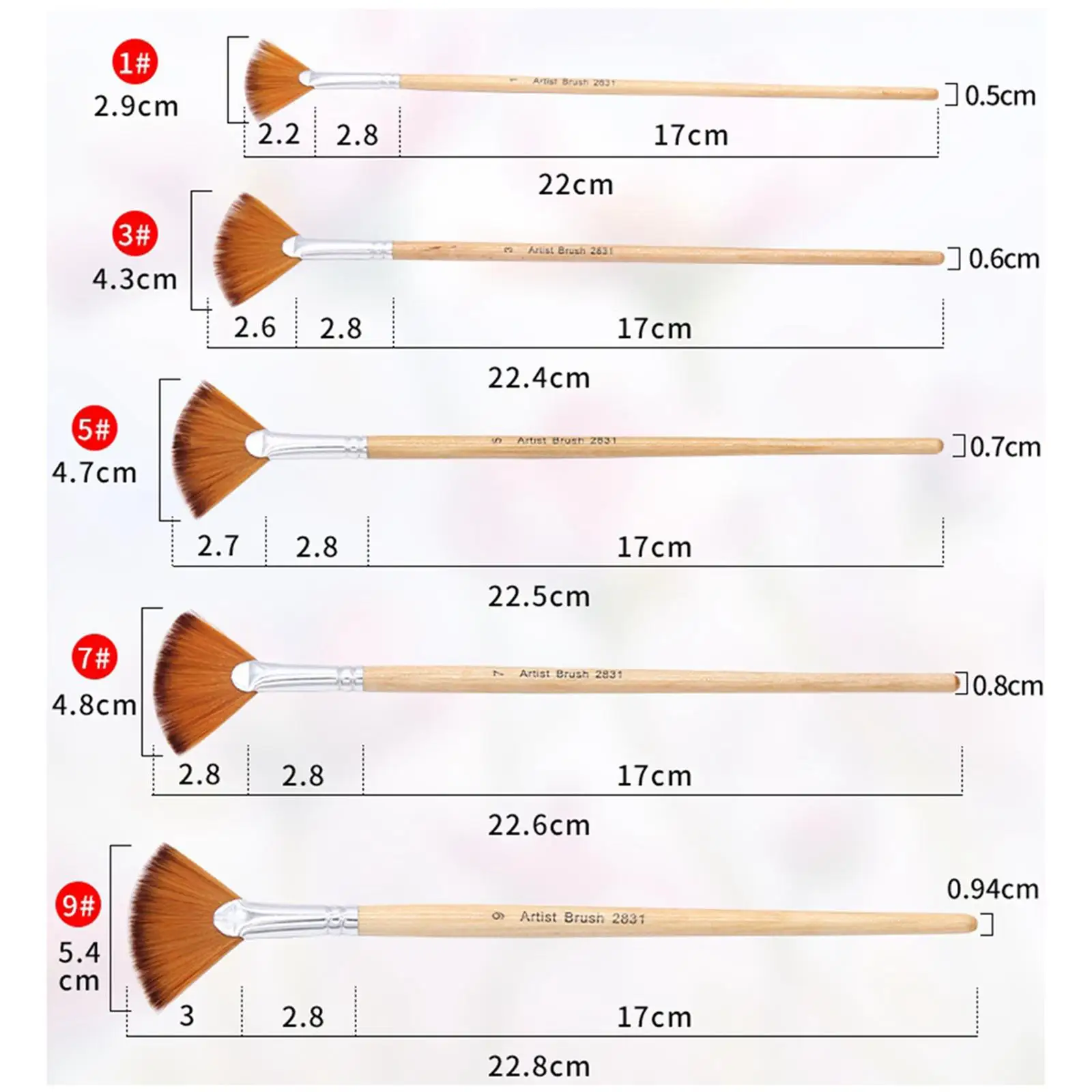 5 шт./упаковка, кисти для рисования