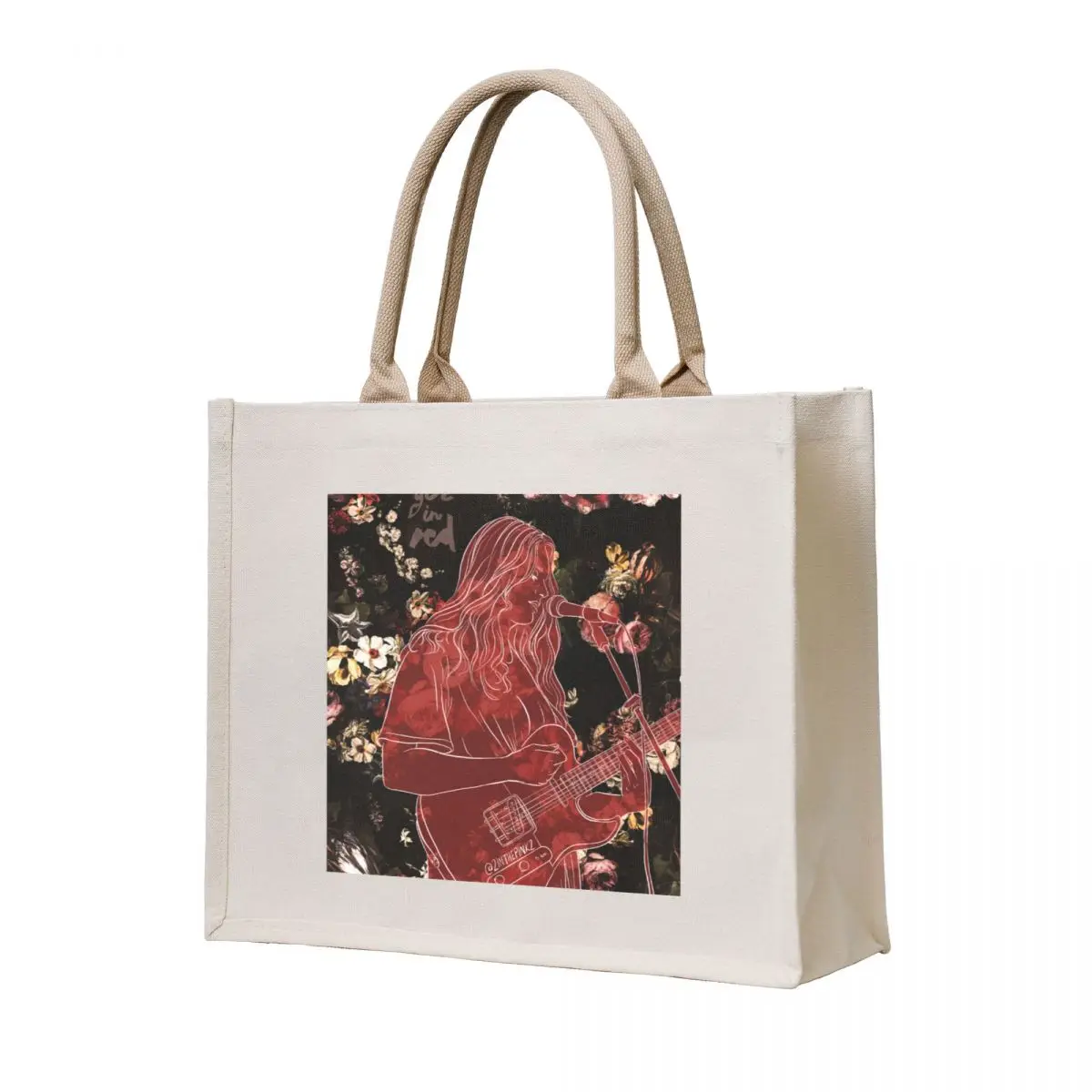 

Girl in Red Tote Bag Customizable tote bag Big bag women Custom
