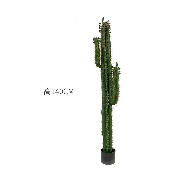 110/140CM Artificial Tropical Cactus Fake Desert Green Plants Succulent Cacti Plant Potted Home Decor Faux Cacti Floor Bonsai