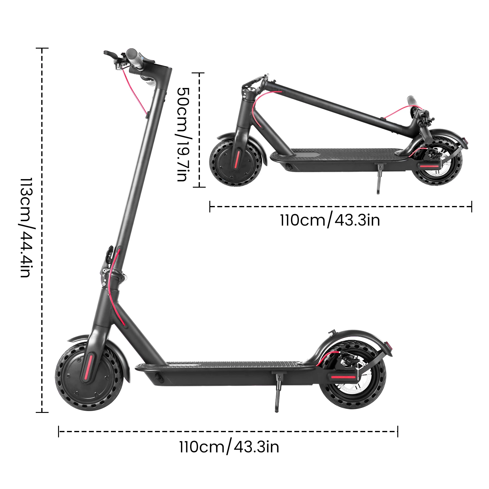 12 MESES DE GARANTIA Frete Grátis EUA Serviço Local Scooter de 8,5 polegadas 10.4AH 350W Pico 500W 19MPH APP Smart Control Scooter
