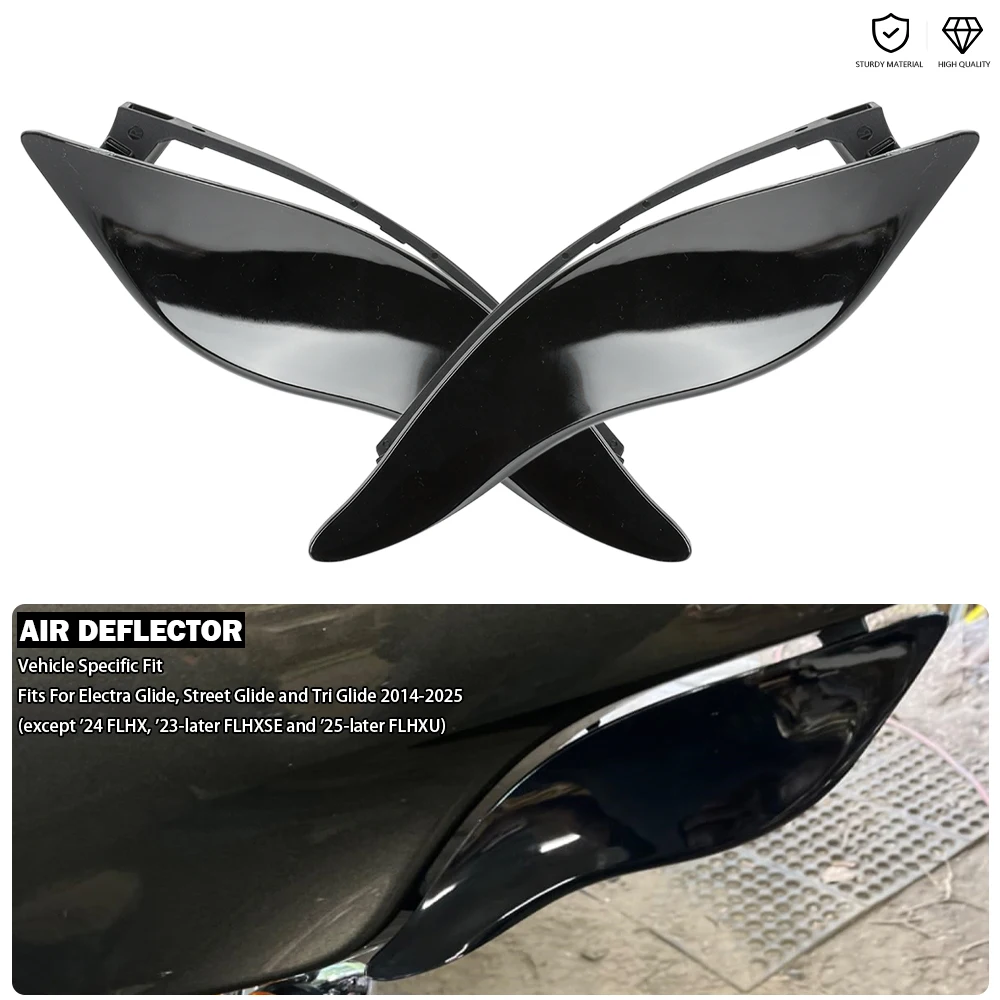

Adjustable Air Deflector - Black Fit For Harley Electra Glide CVO Street Glide Special Revival Tri Glide Ultra Limited 2014-2025