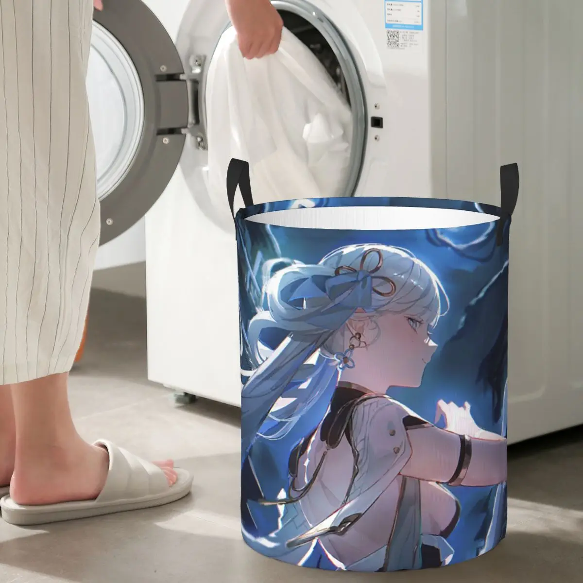 

Jinhsi Wuthering Waves Foldable Laundry Baskets Dirty Clothes Sundries Storage Basket Home Organizer Box