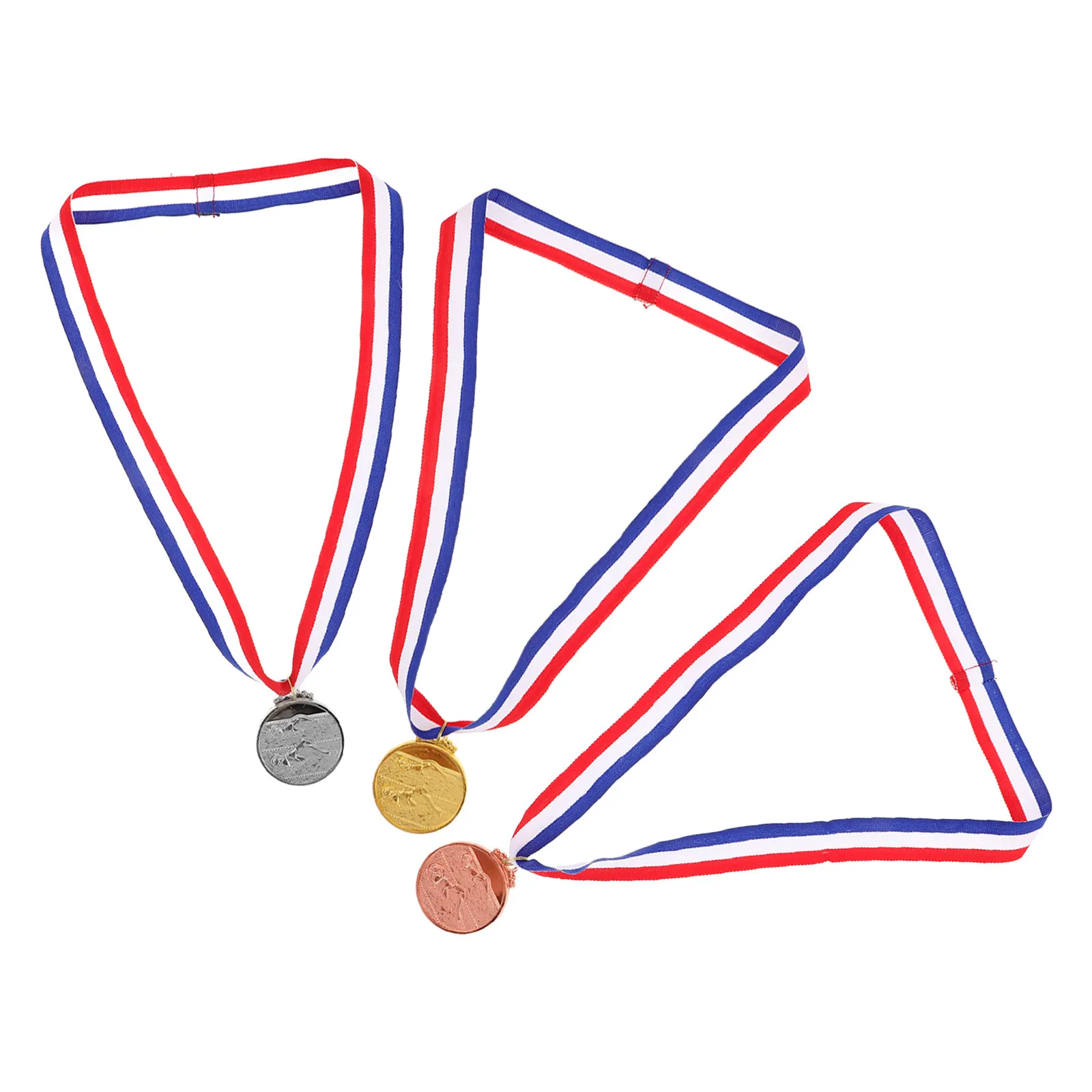 

Набор из 3 медалей: золото, серебро, бронза. Металлические медали из цинкового сплава с блестящим элегантным покрытием и гравировкой текста. Идеально подходят для соревнований по плаванию, школьных спортивных мероприятий.