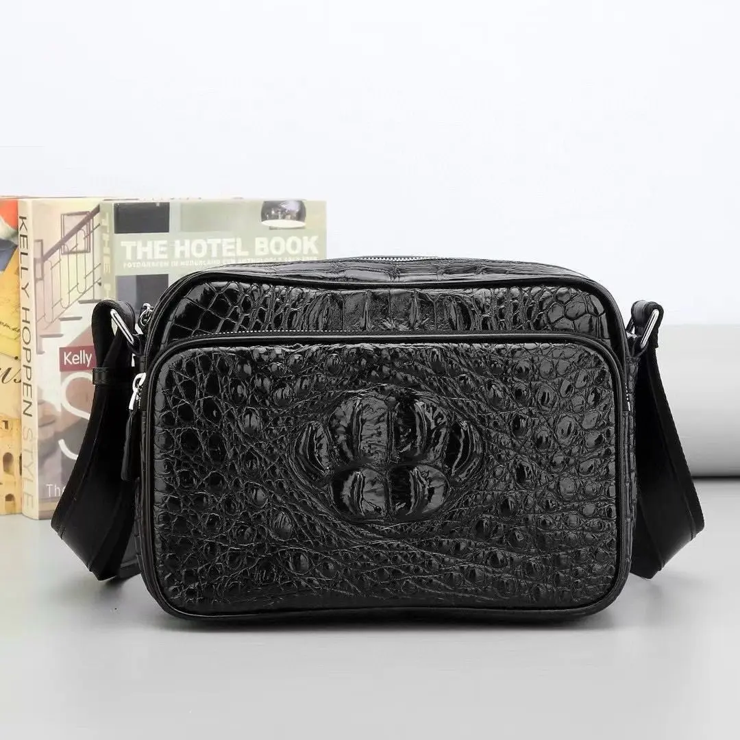 

2026 Fashion Real Alligator Leather Men Handbags European Designer Genuine Leather Shoulder Bags Female Luxury Crossbody Bag