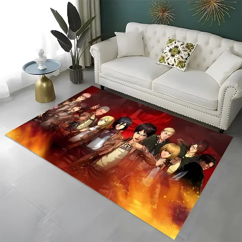 

Attack on Titan, comic pattern carpet, living room bedroom home decor picnic camping carpet bathroom balcony anti-slip mat gift