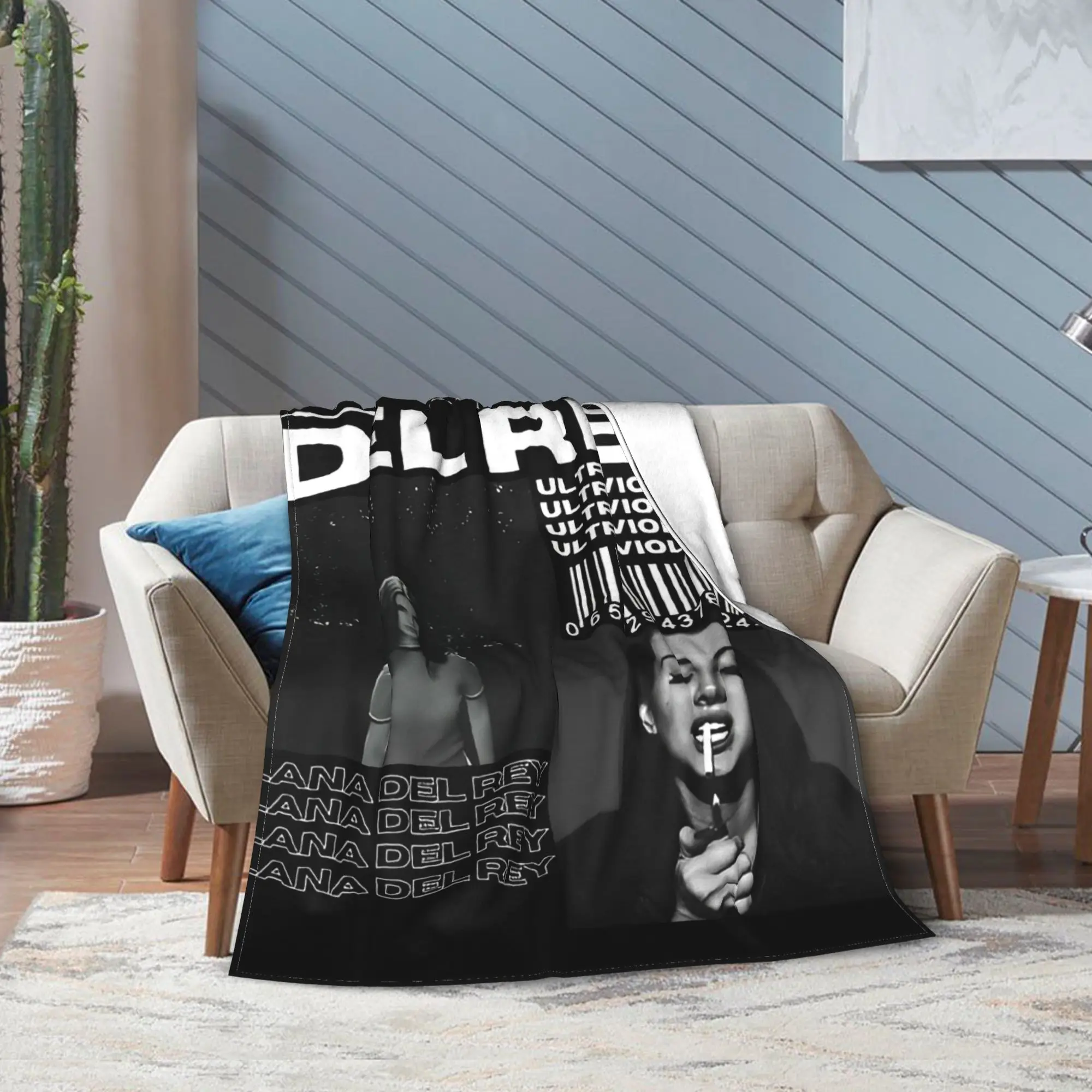 لانا ديل ري المغني بطانية ألبوم الموسيقى Ldr الإبحار أفخم مضحك لينة رمي البطانيات لصالة الفراش الشتاء سيارة #4