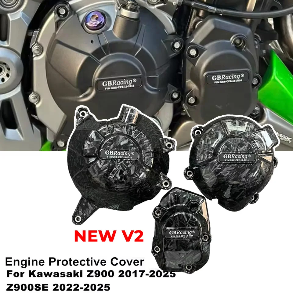 

GBRacing V2 Motorcycle Engine Cover Set–Premium Protector for Kawasaki Z900 (2017-2025) Clutch & Covers, Engine Guards