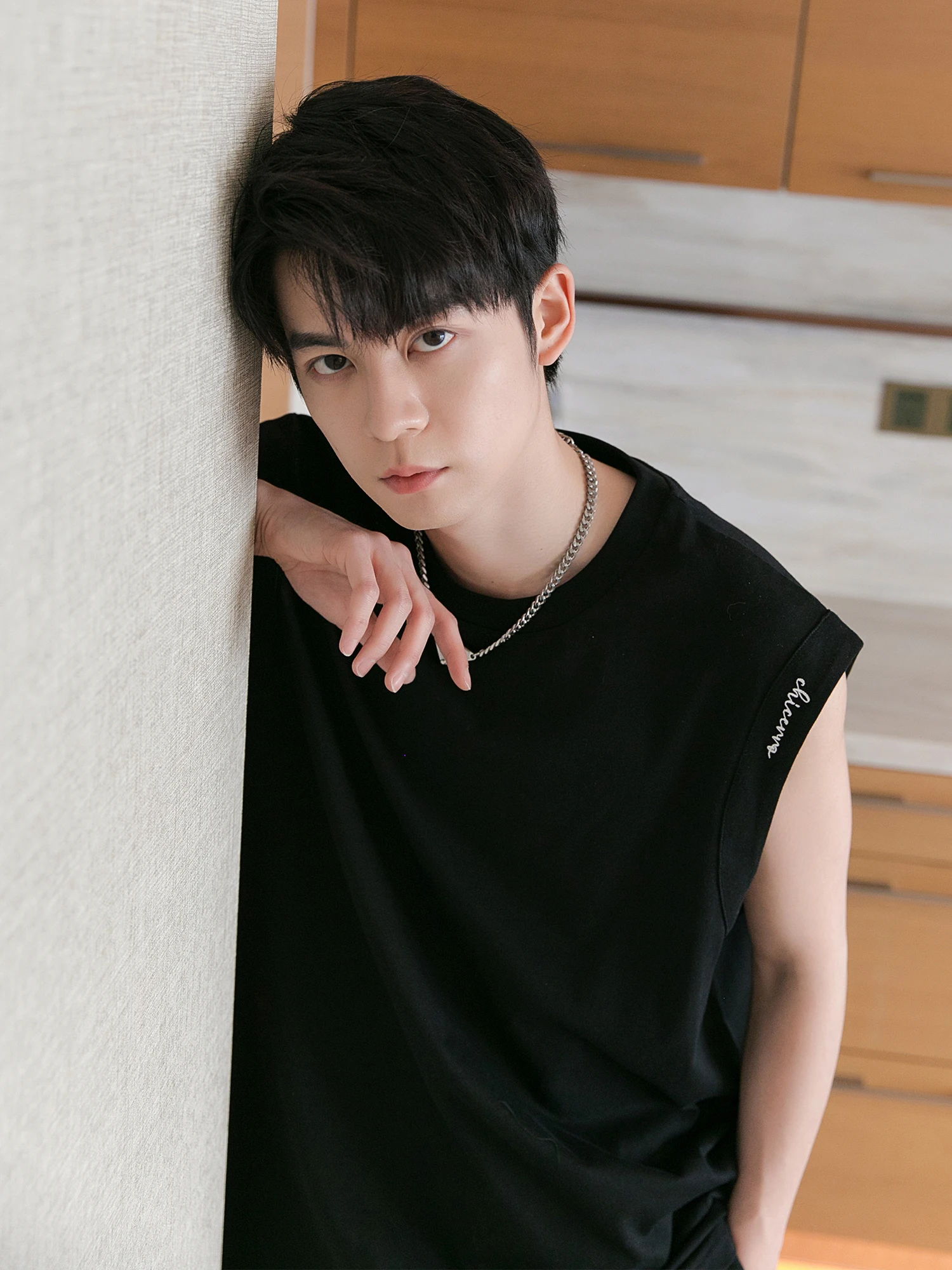 

Мужской жилет CHICERRO American Sle, белый летний модный модный повседневный свободный крой, круглый Ne Youth Alli Bal