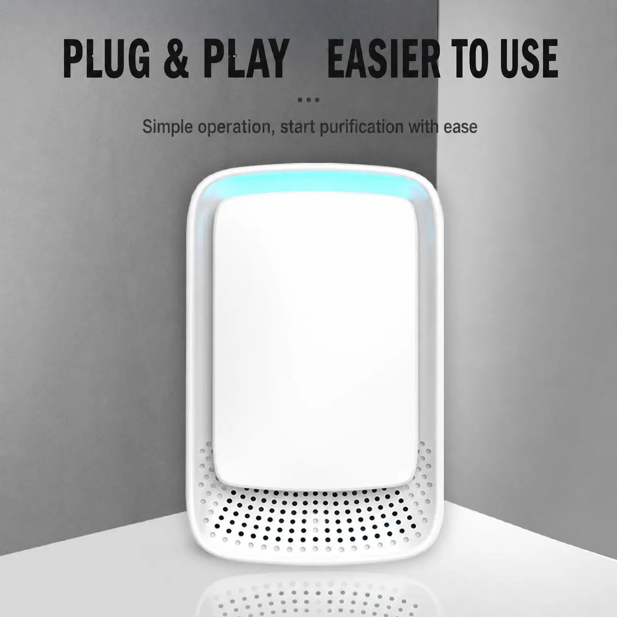 Home Negative Ion Air Purifier, Deodorizer for Bathroom, Pet Odor and Smoke Smell Elimination