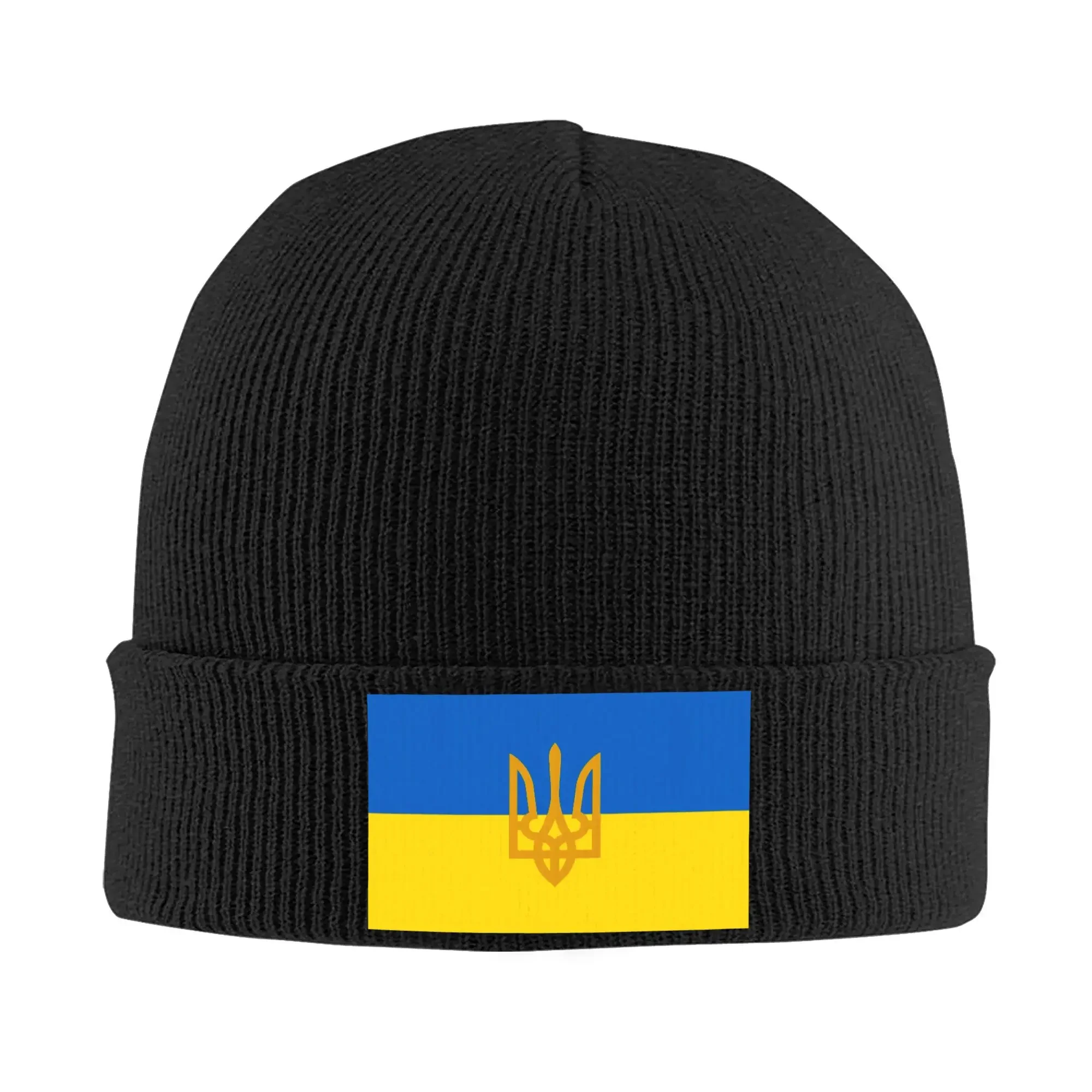 

Ukraine Trident Flag Hats Autumn Winter Beanie Warm Cap Men Women Acrylic Skullcap