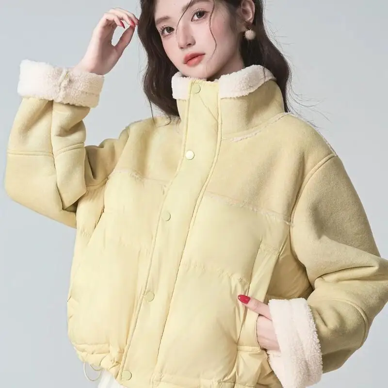

Women S Padded Jacket Autumn And Winter Faux Fur Collar Short Padded Coat Warm Winter Jacket For Women Casual Outwear Winter