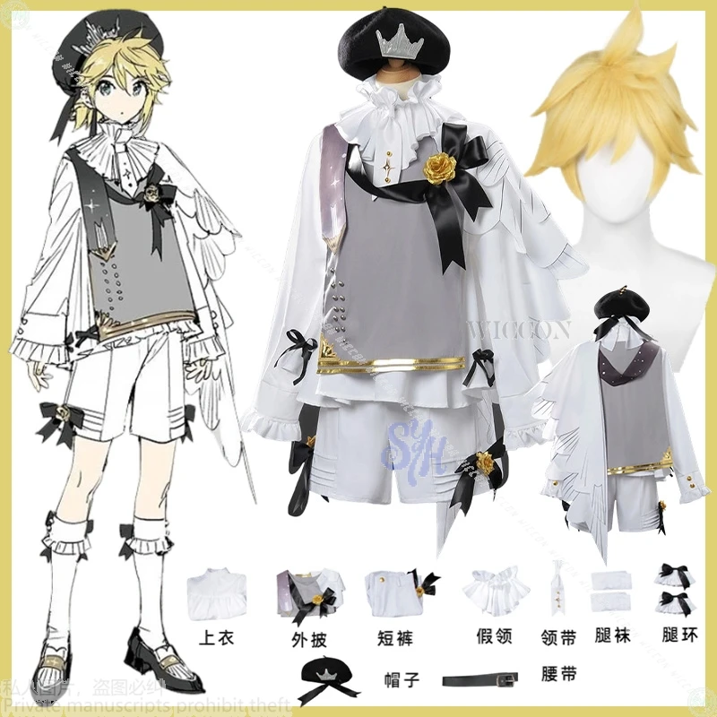 

Vtuber 2025 Symphony Crossover Game Project Sekai Косплей Аниме Костюм Kawaii Lennn Готические шорты Крылья Лолиты Прекрасный Хэллоуин