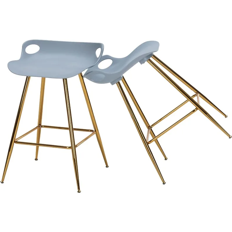 Schwarze Barhocker 2er-Set, goldene Barhocker 2er-Set.