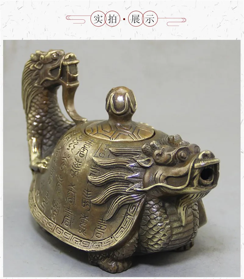 

Brass Baishou dragon and tortoise decoration crafts