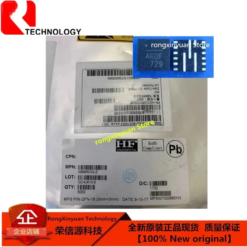 5 Cái/lốc NB685GQ-Z Đánh Dấu: AKUF QFN16 NB685GQ NB685 100% Mới Nhập Khẩu Chính Hãng 100% Chất Lượng