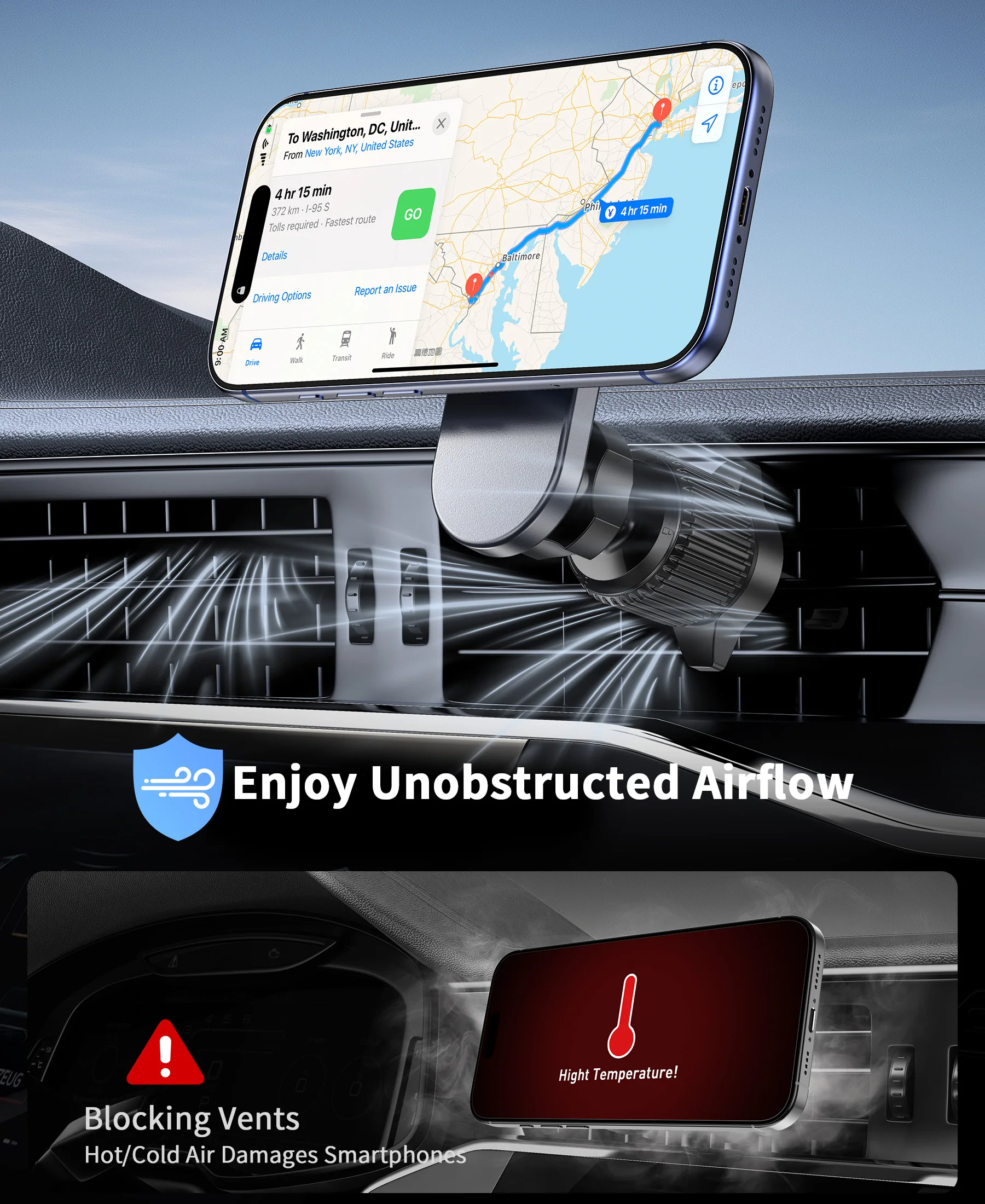 25w-マグネティック高速ワイヤレス車載充電器-magsafe対応-スマホホルダー-スタンド-63w-車載充電器付き-iphone-17-16-pro-max用