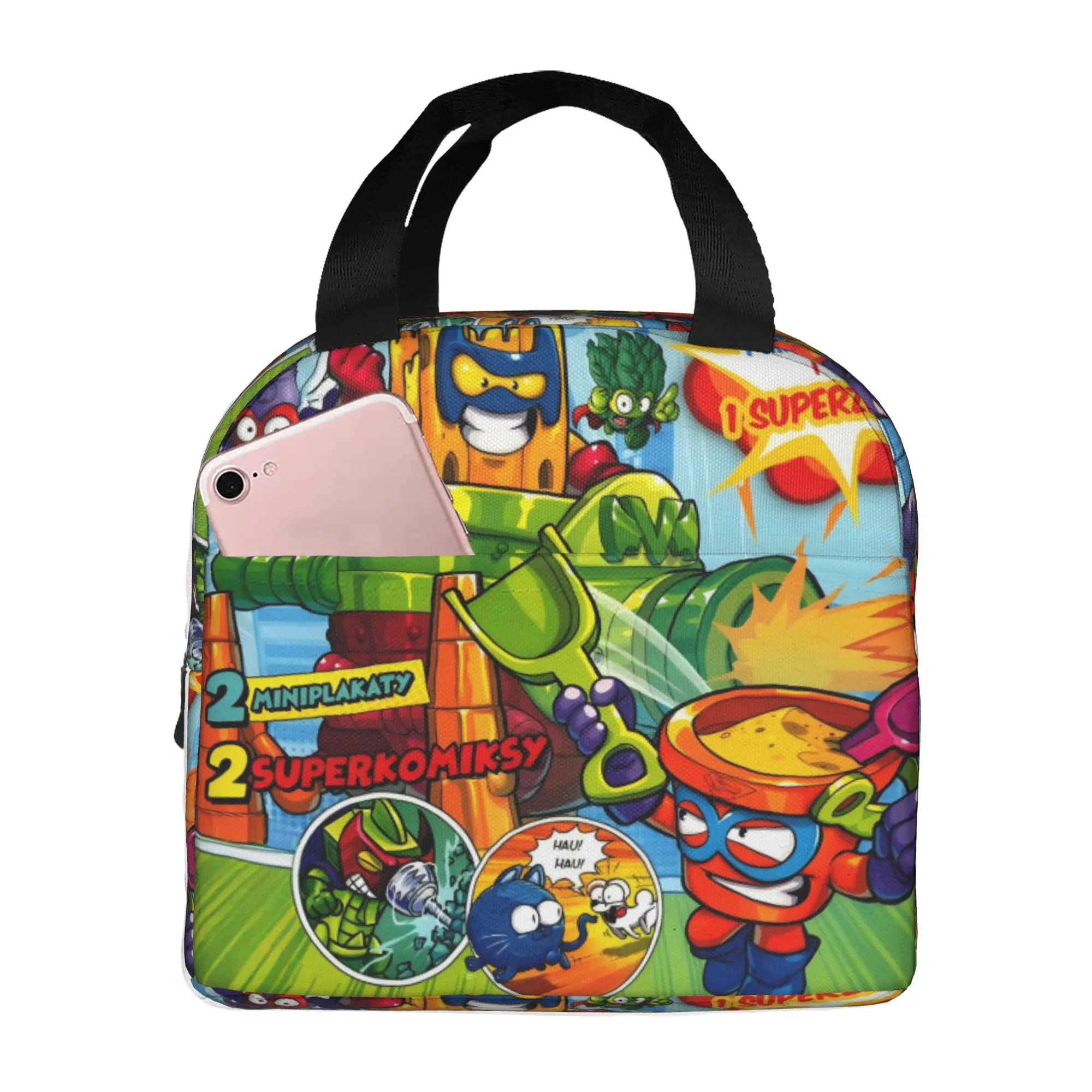 Supers Zingses Insulated Lunch Tote Bag for Women Adventure Action Cartoon Game Resuable Cooler Thermal Food Lunch Box School