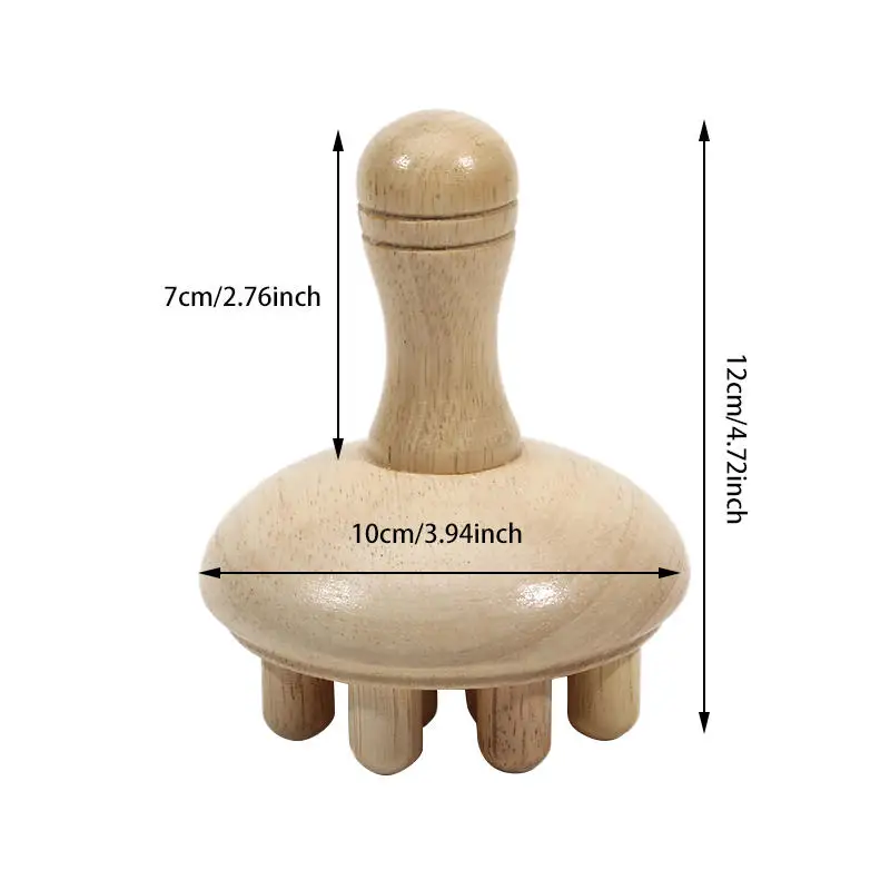 

Wooden Mushroom Massager Manual Massage Tool, Wood Mushroom Massage Tools Muscle Tension Local Fat Gua Sha for Full Body Use