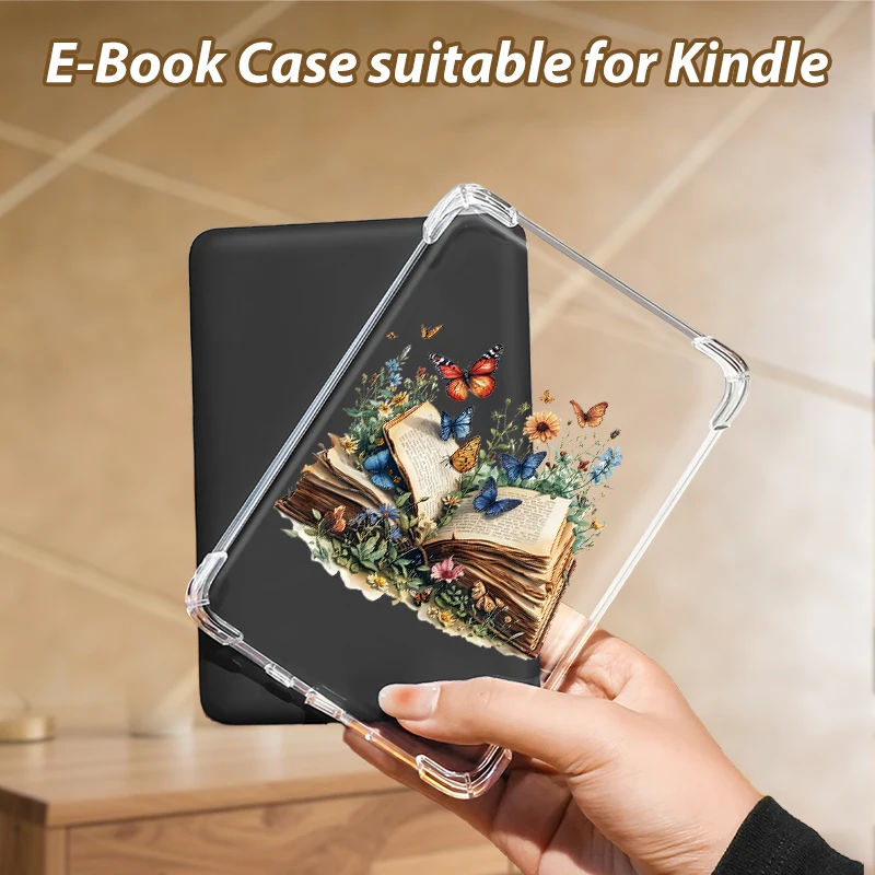 Transparent TPU soft case，designed specifically for Kindle/Kobo e-readers，compatible with Kindle 10/11/12 and Kobo Clara Color