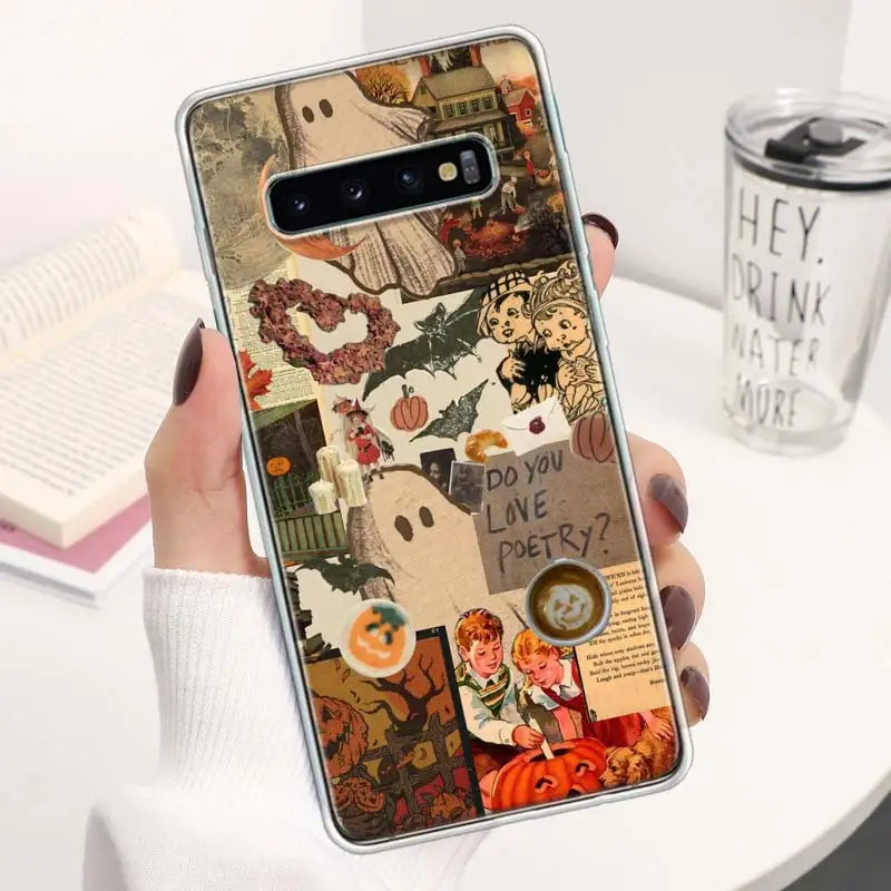 October Fall Halloween Spooky Pumpkin Coque Phone Case For Samsung Galaxy S24 S23 Ultra S22 S21 S20 FE S10 Plus S10E S9 S8 + Lit