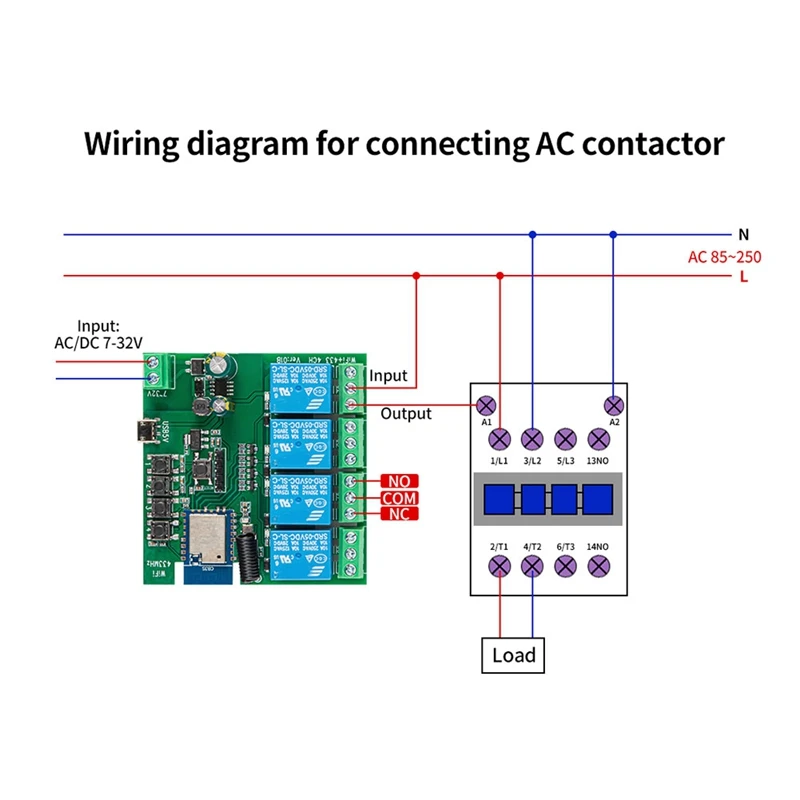 투야 와이파이 스위치, IFTT 알렉사 구글 홈 자동화 모듈, 4CH, 85-265V, 5V, 2.4G