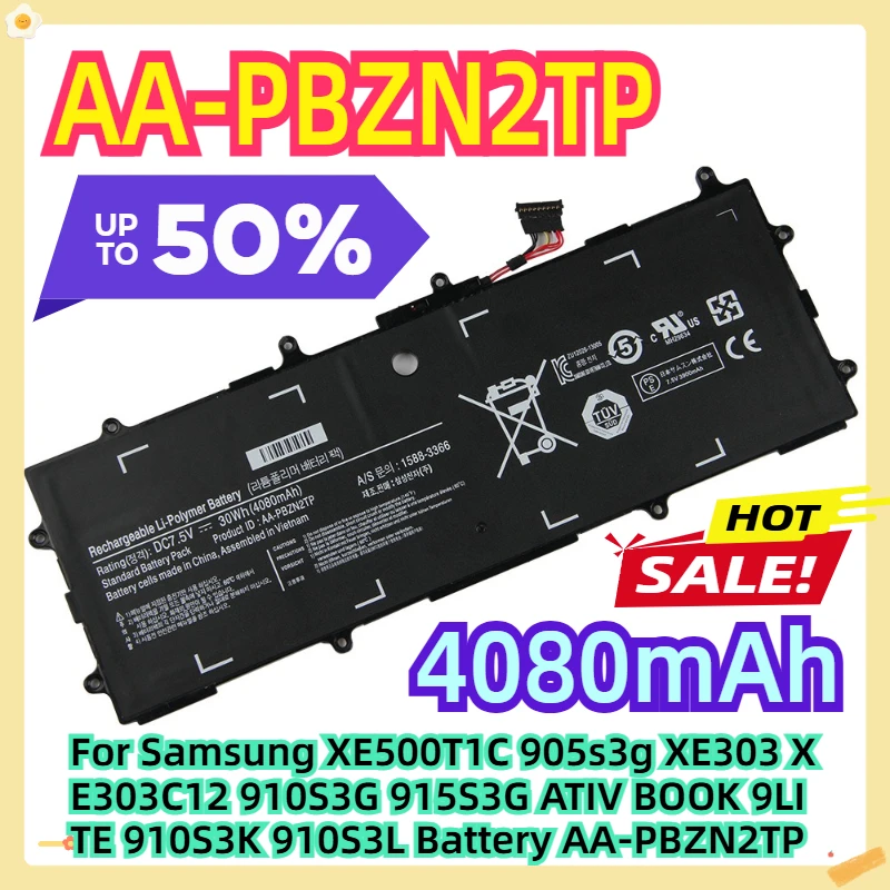 

For Samsung XE500T1C 905s3g XE303 XE303C12 910S3G 915S3G ATIV BOOK 9LITE 910S3K 910S3L Battery AA-PBZN2TP
