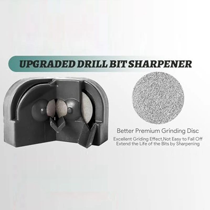 Drill Bit Sharpener,Multipurpose Drill Bit Grinding Sharpener With 4 Grinding Wheel,Drill Machine Blade Sharpening Tool