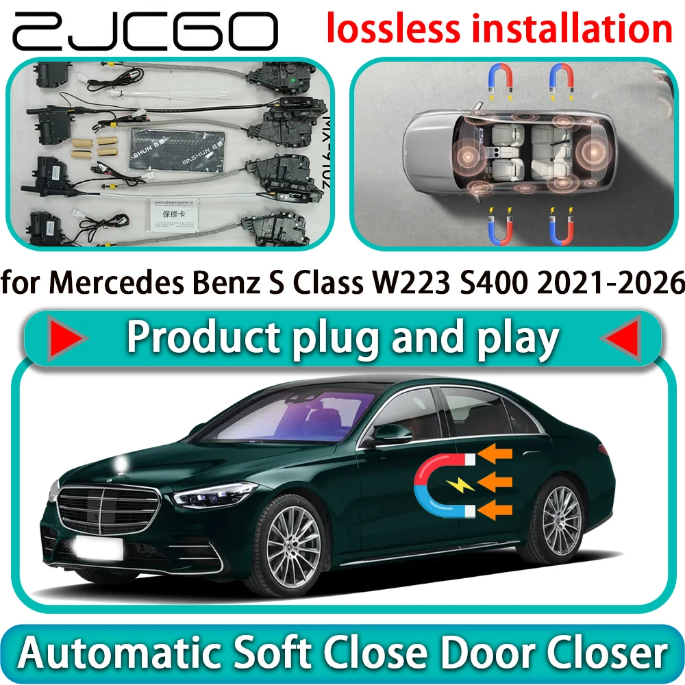 for Mercedes Benz S Class W223 S400 2021-2026 Auto Pull Soft Close Door Kit Power Latch Electric Door Catch Soft Closing Assist