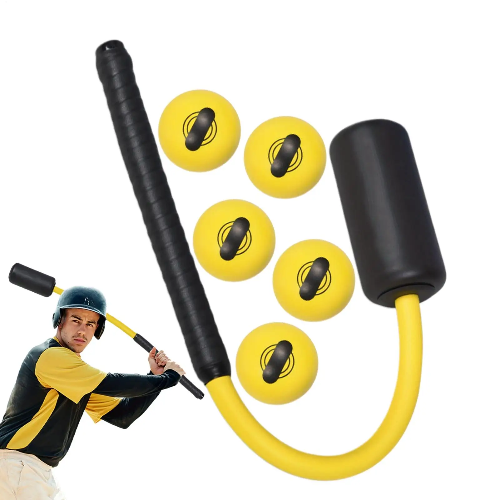 

Softball Hitting Rhythm Rope Bat Portable Swing Trainer Timing & Hand-Eye Coordination Tool for Outdoor Teens Adults Men Women
