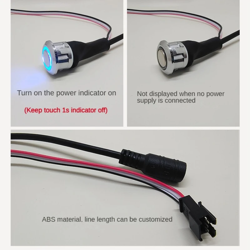 3-kolorowy Mini DC12V wyłącznik dotykowy detektor LED do szafy pasek świecący do inteligentnego korytarza szafy lampa domowa