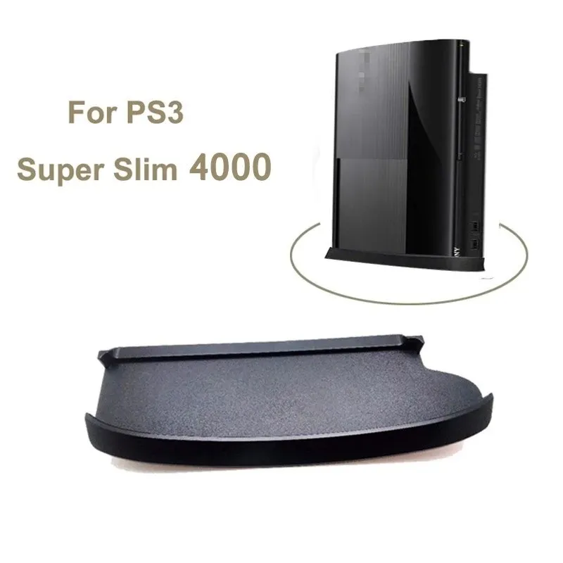 For PS3 Slim 4000 Skid Proof Console Vertical Stand For Sony Playstation Super Slim 4000 Console Game Stand Holder Plastic Base