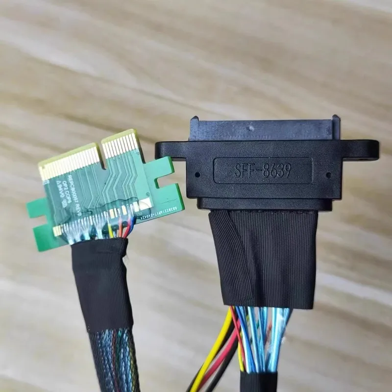 New PCLE 4.0 Slot 4X X8 X16 To SFF-8639 U2 U.2 Solid-state Drive Data Cable Without Power Supply