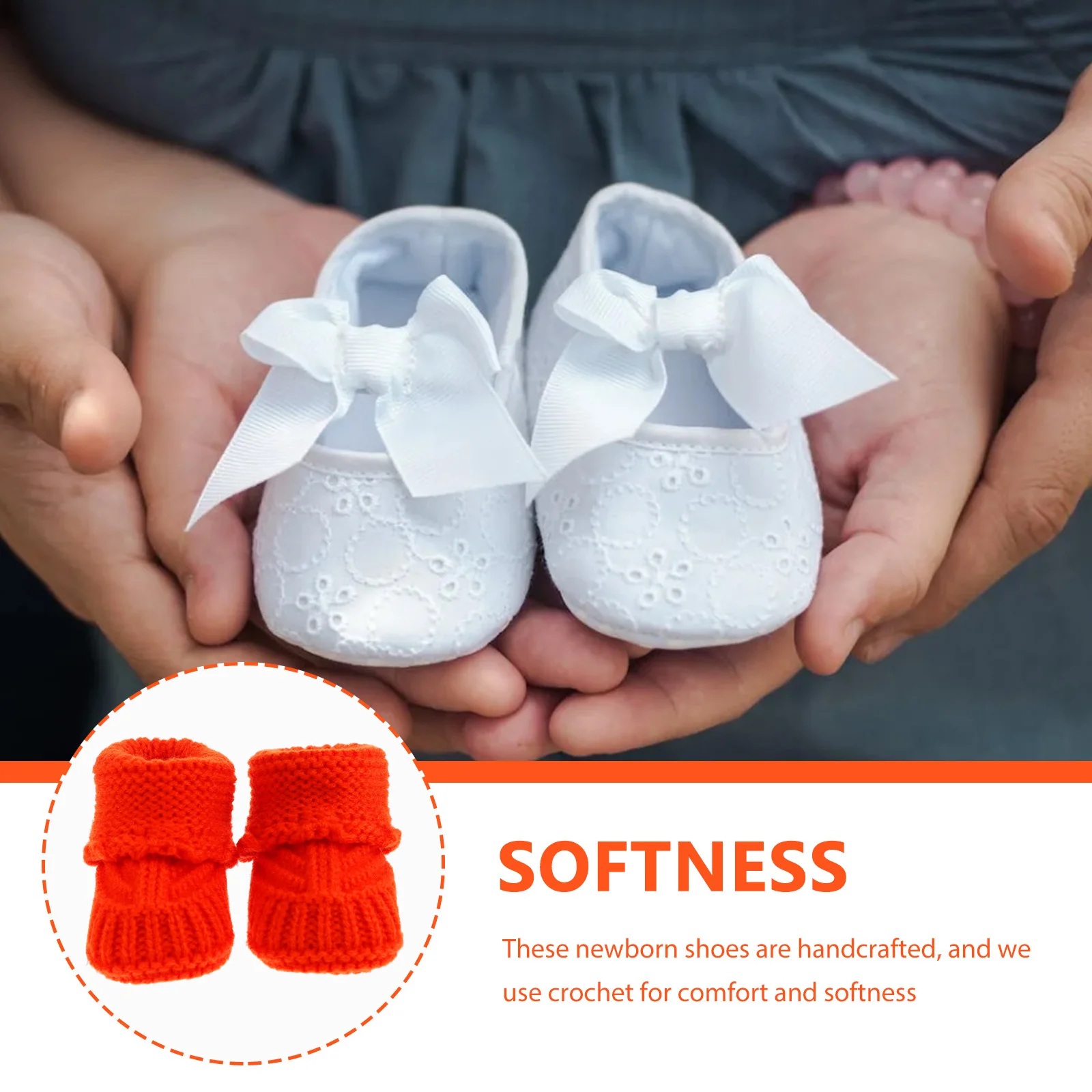 

6pcs 1 Pair Baby Crochet Shoes Handmade Knitted Booties For Newborn Infant Warm Winter Footwear Soft Cotton Cartoon Baby Shoes